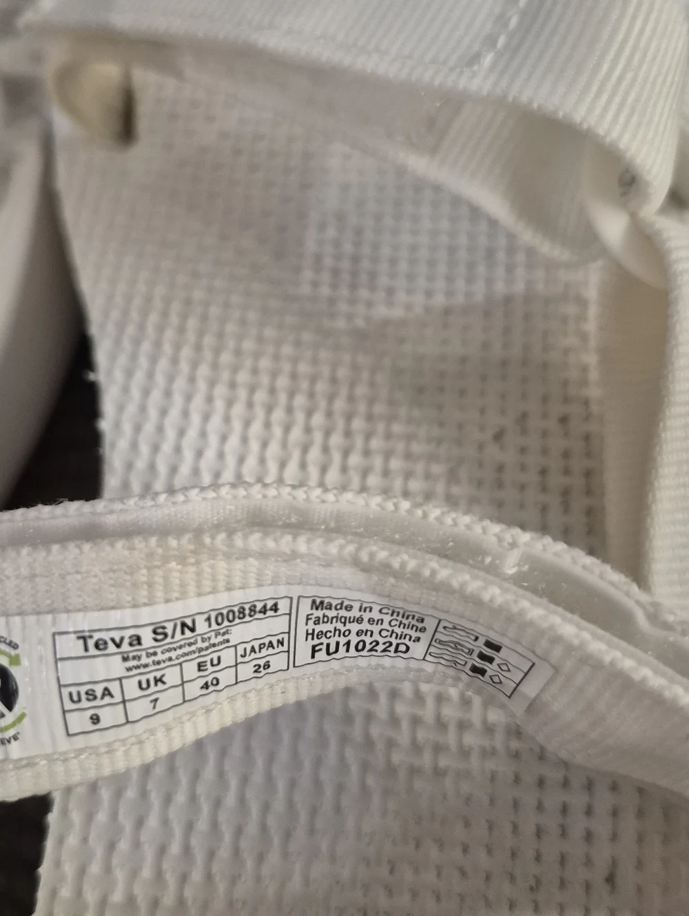 Teva Women Flatform Universal Platform Y2K Inspired Sandal Size 9 White Recycled - Picture 7 of 8
